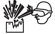 Explosion Hazard, Wear Safety Glasses