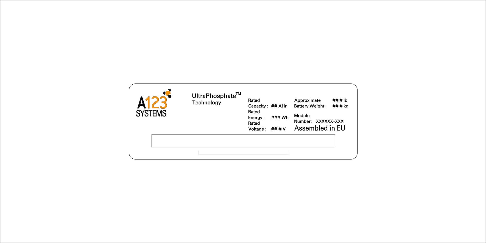 Battery Manufacturer Traceability Label