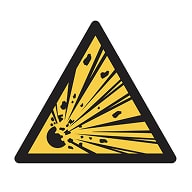 Warning! Explosive materials