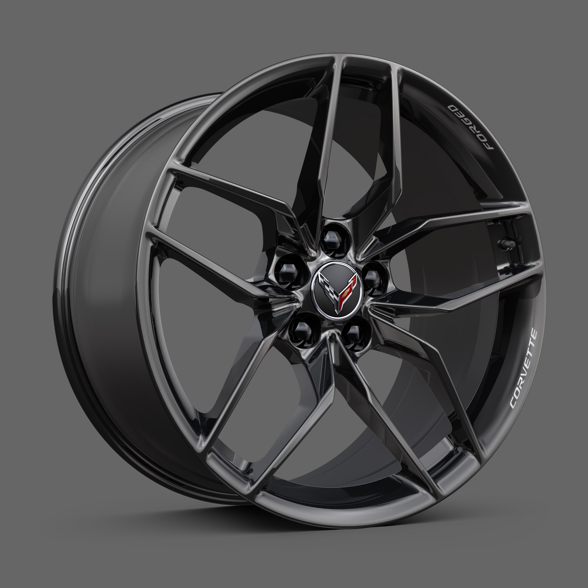 20-inch Front/21-inch Rear 10-Spoke Gloss Black Forged Aluminum Wheels