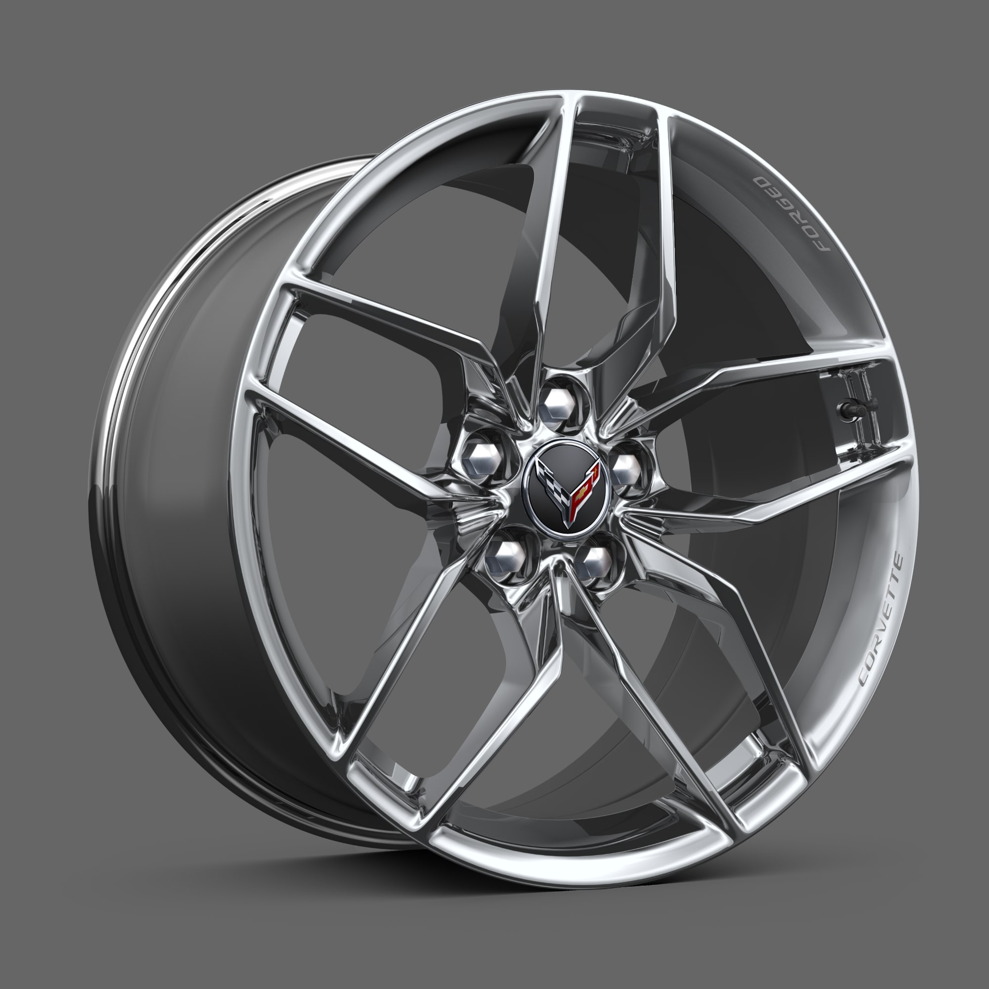 20-inch Front/21-inch Rear 10-spoke Polished Forged Aluminum Wheels