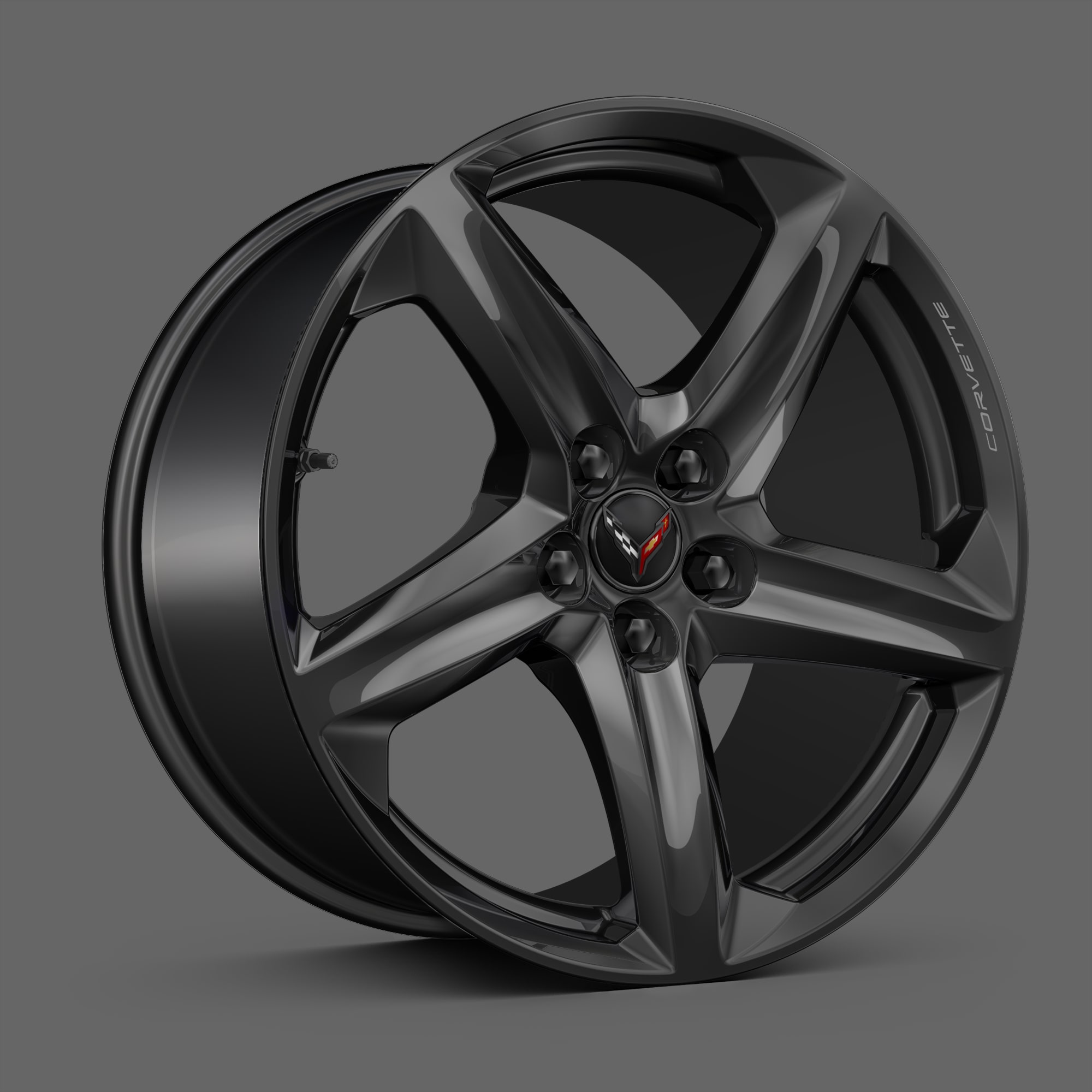 Black Five-Spoke Wheels