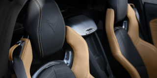 A Close- View of the Headrests inside the Chevy Corvette E-Ray