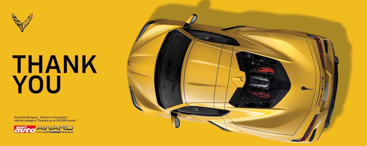 Two 2025 Corvette Stingrays Parked in Front of a House