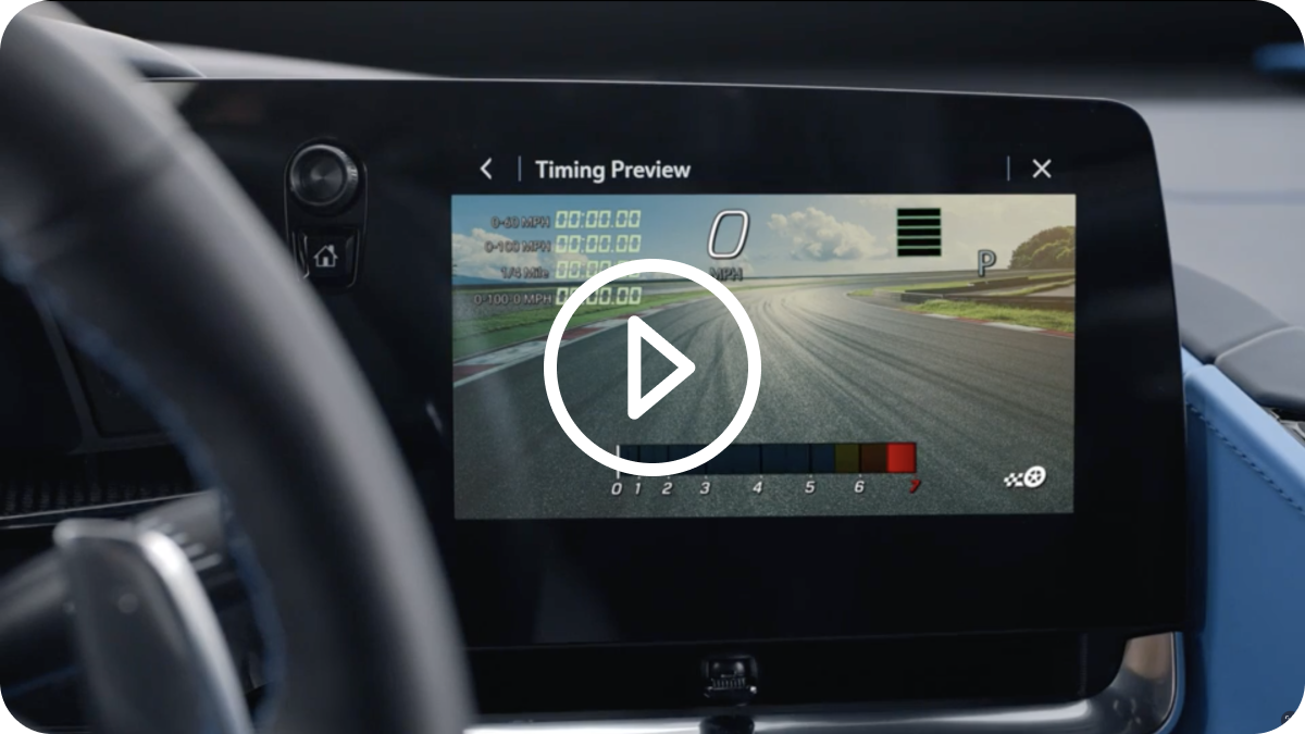 Close-up of a Display Dashboard of a Chevy Corvette Stingray