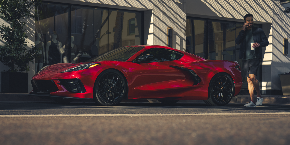 2025 Chevrolet Corvette Stingray Side Profile Parked in a City