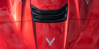 Overhead View of an Orange 2025 Chevy Corvette Z06